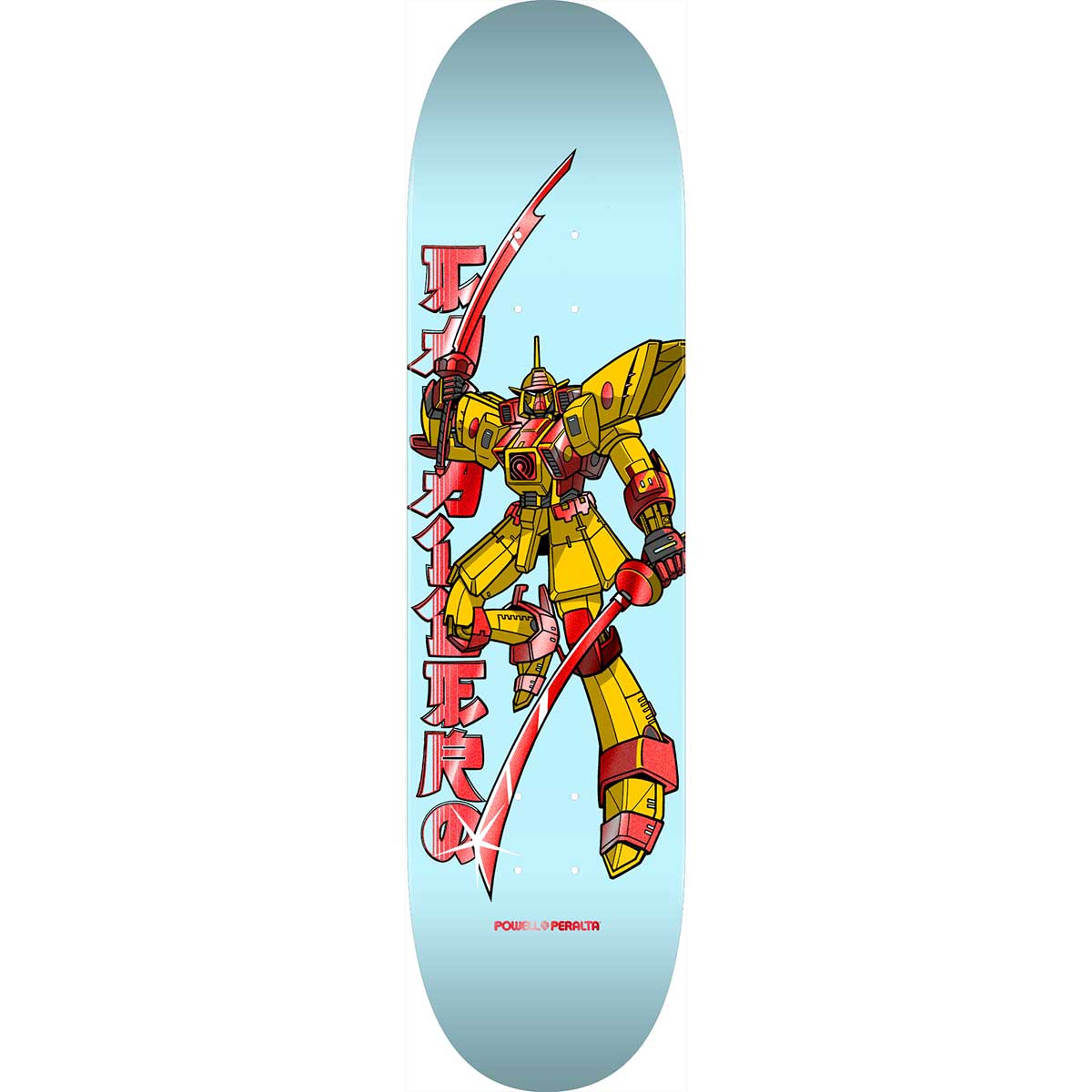 Powell Peralta Steve Caballero Gundam Skateboard Deck - Light Blue
