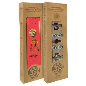 Push Bee Zombie 1st Push Mid Size InComplete Skateboard - Red 7.75x31.1