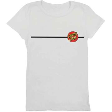Santa Cruz Women's Classic Dot Fitted T-Shirt - White | SoCal