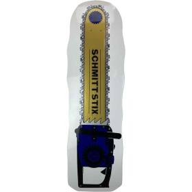 10x33 Schmitt Stix Chainsaw Re-Issue Deck -White Dip