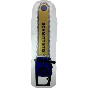 10x33 Schmitt Stix Chainsaw Re-Issue Deck -White Dip