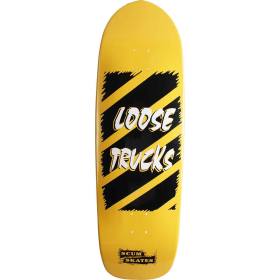 10x33 Scum Skates Loose Trucks Shaped Deck - Yellow/Black/White