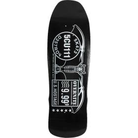 9.625x32 Scum Skates Postal Series Bat Shaped Deck - Black