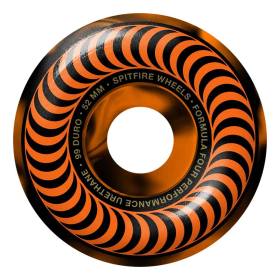 52mm 99a Spitfire Formula Four Classic Swirl Wheels - Black/Orange Swirl