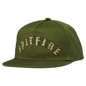 Spitfire Wheels Old E Arch Snapback Hat - Olive/Gold