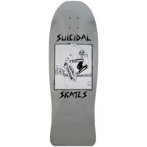 10.125x30.325 Suicidal Skates Pool Skater 80s Re-Issue  Deck - Cool Grey Full Dip