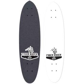 The Heated Wheel Fiber Rider Polarizer Skateboard Deck - White 6x23.75