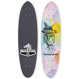 The Heated Wheel Grasshopper Guy Fiber Rider Polarizer Skateboard Deck - 6x23.75 Pre-Gripped