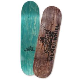 8.25x32 The Heated Wheel Grasshopper Team Deck - Brown Stain