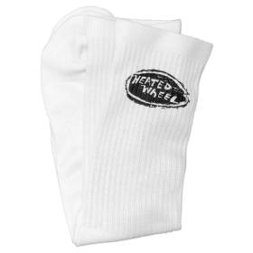 The Heated Wheel Oval Premium Socks - White