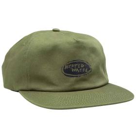 The Heated Wheel Oval Velcro Strap Unstructured Hat - Army Green