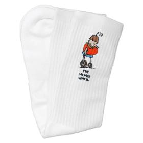 The Heated Wheel People Mover Premium Socks - White