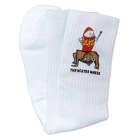 The Heated Wheel Spider Tamer Premium Socks - White