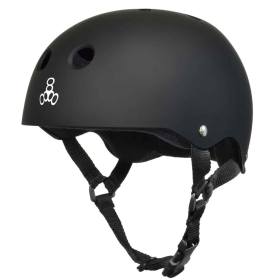 Triple 8 Sweatsaver Helmet - Black w/ White Logo