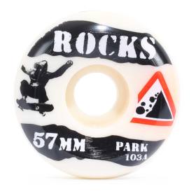 57mm 103a Tunnel Park Rocks Wheels - White