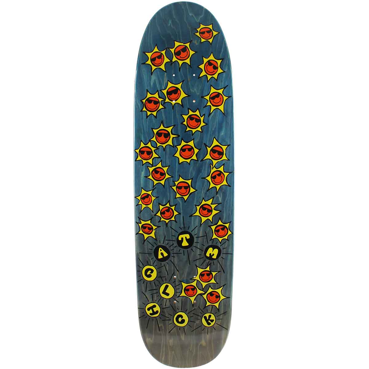 ATM Click Suns Shaped Skateboard Deck - Blue Stain 8.25x32 | SoCal