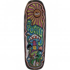 9.5x31.5 ATM Click Chris Weissmann Shrooms Shaped Deck - Brown Stain