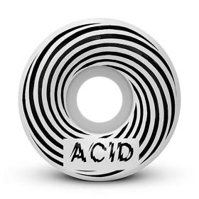 54mm 99a Acid Chemical Co Type A Swirl Double Radius Wheels - White
