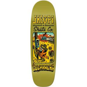 9.69x31.8 Antihero Jalopi La Cucaracha Shaped Deck - Pale Lime