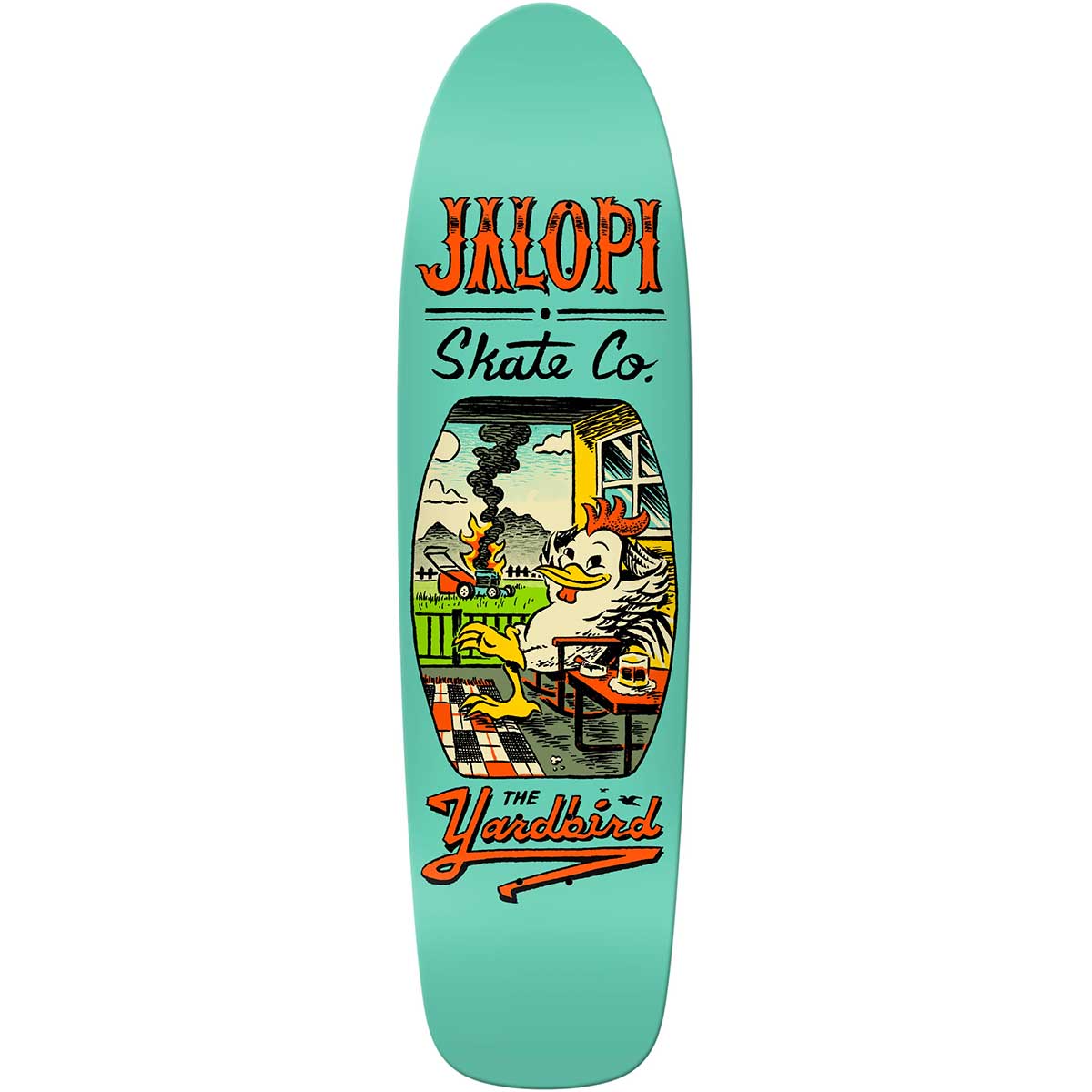 Antihero Jalopi Yardbird Shaped Skateboard Deck - Teal 9.81x36