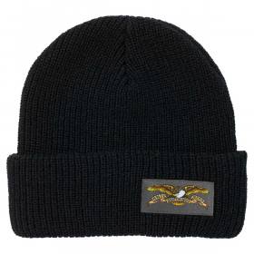Antihero Skateboards Full Eagle Label Cuff Beanie - Black