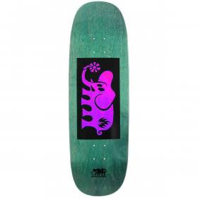 9.5x32.125 Black Label Elephant Block Pink Tugboat Shaped Deck - Green Stain