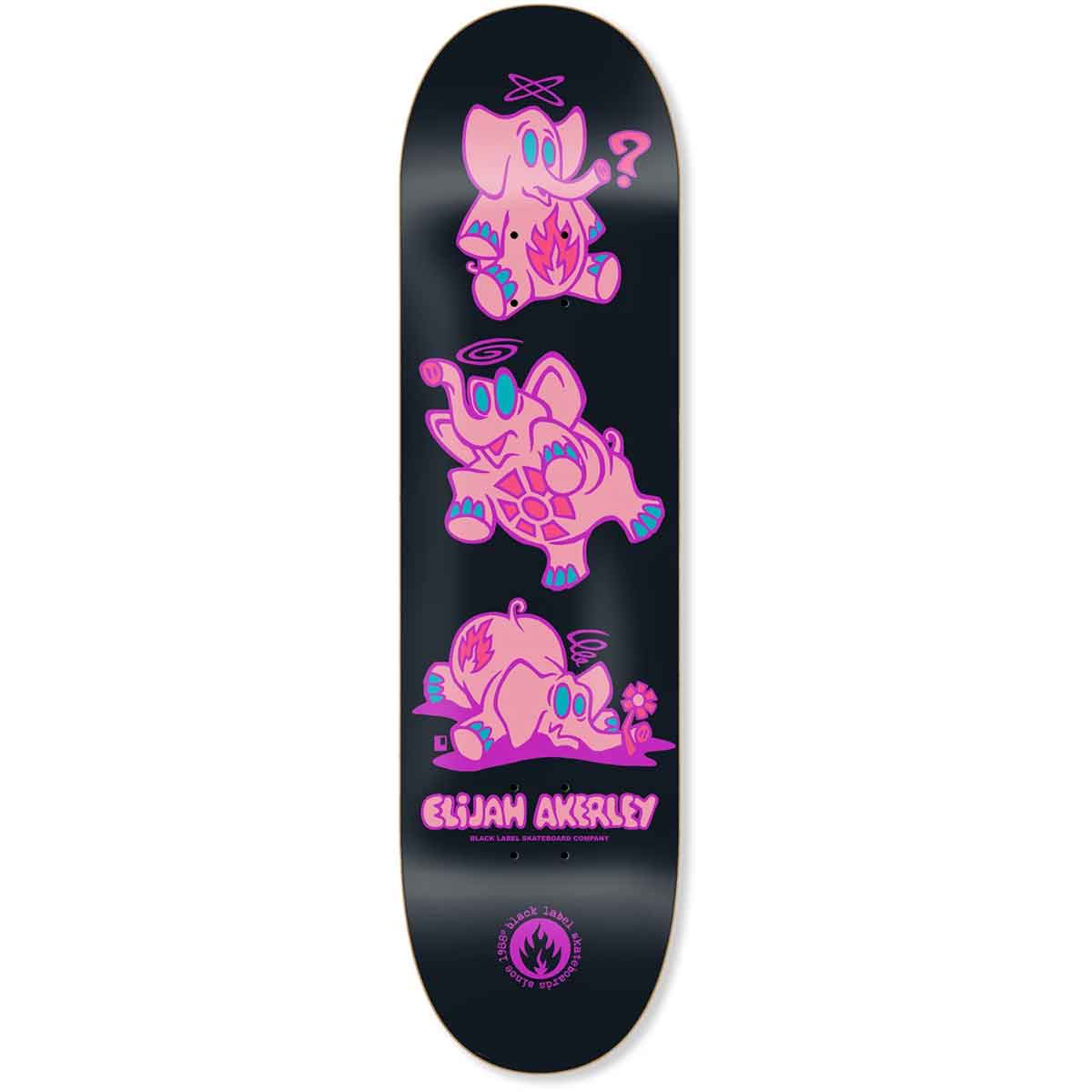 Black Label Elijah Akerley Pink Elephants Skateboard Deck - 8.25