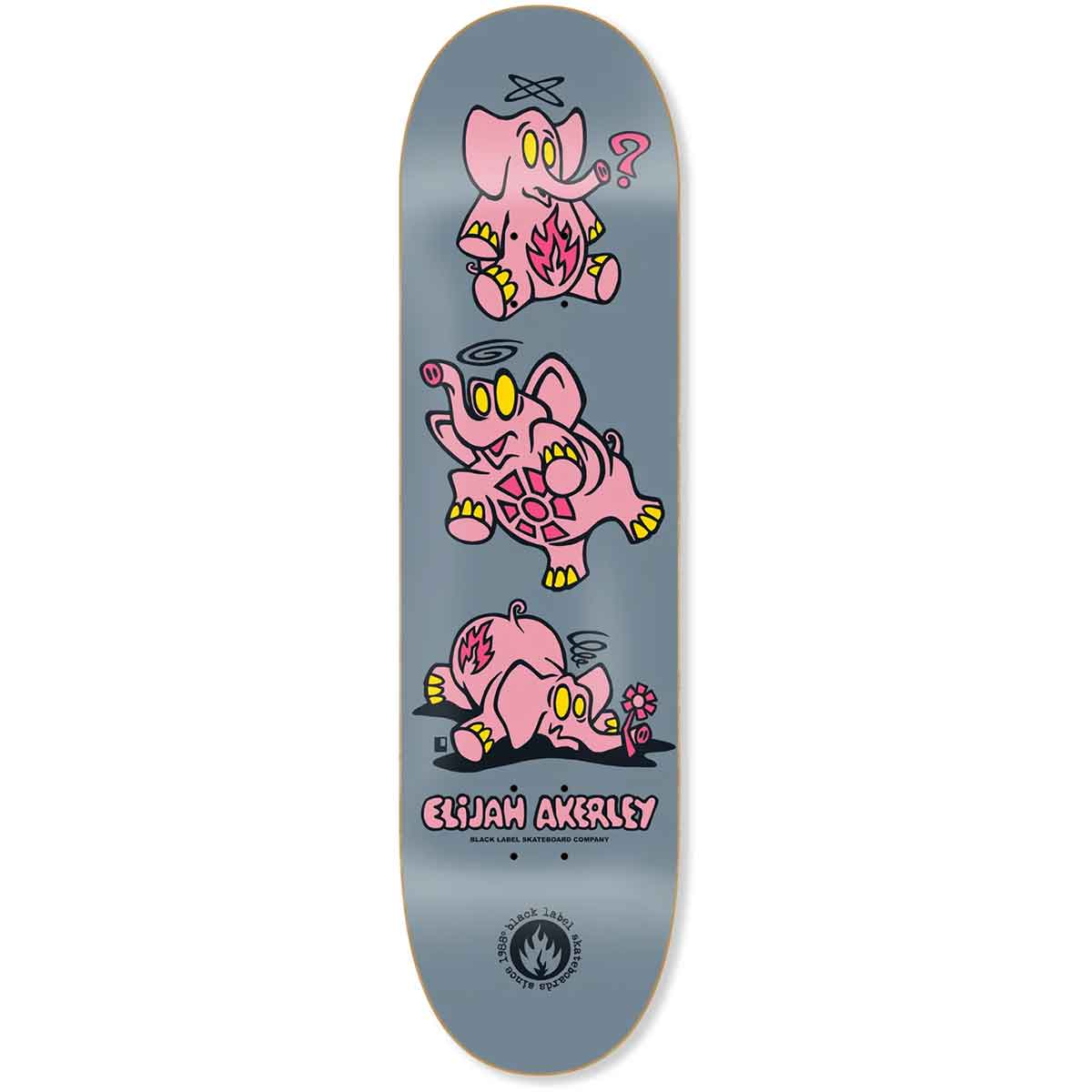 Black Akerley Label Elijah Deck - Skateboard x 8.25 Egg ⁄ Cat 