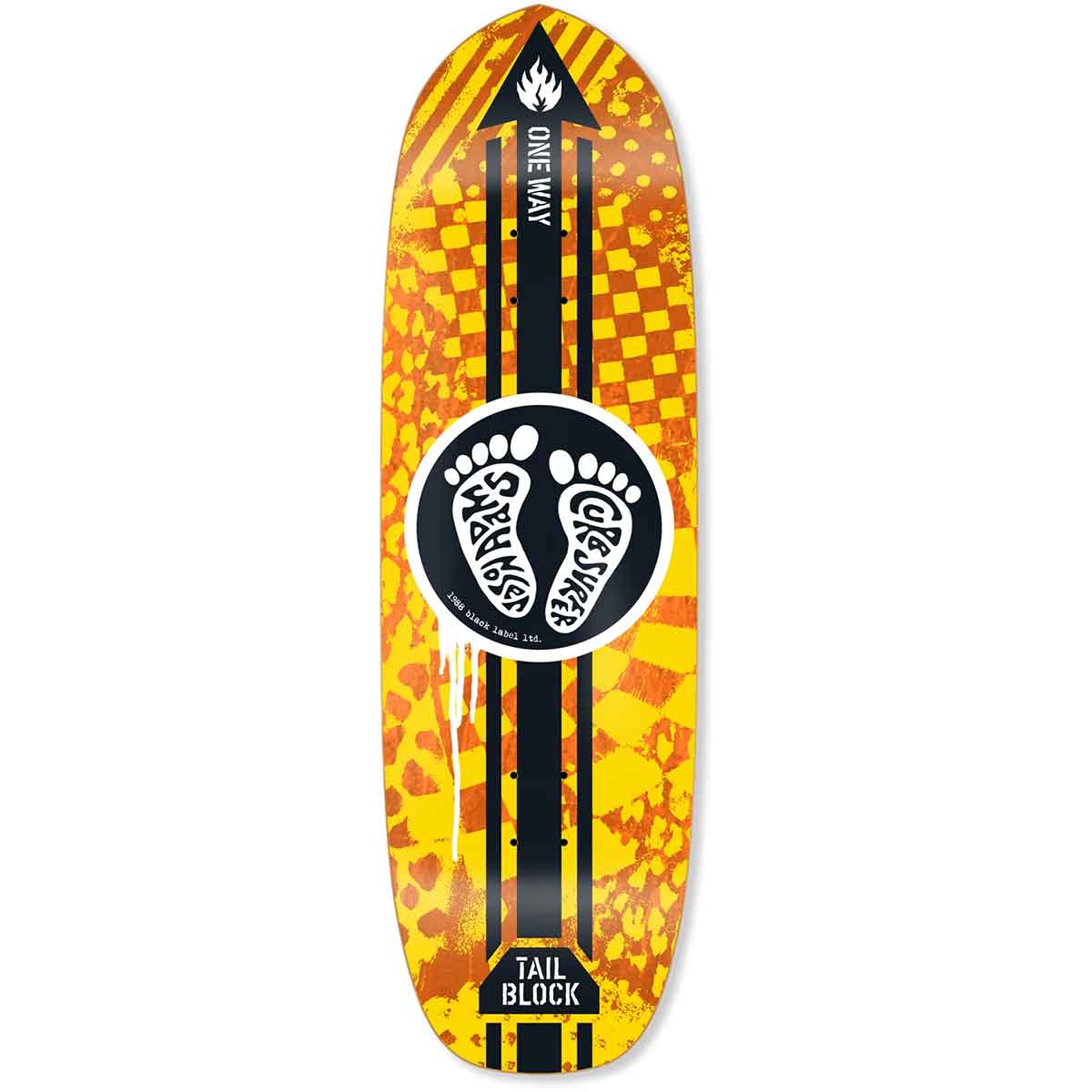 Black Label Jason Adams Curb Surfer Shaped Skateboard Deck