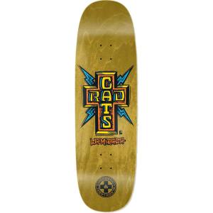 9.5x32.125 Black Label John Lucero La Mirada Rad Cats Tugboat Shaped Deck - Yellow Stain