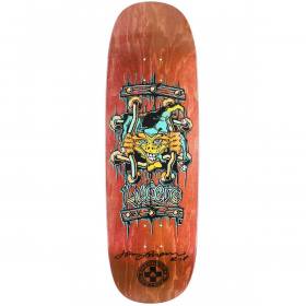9.5x32.125 Black Label John Lucero X2 Tugboat Shaped Deck - Signed - Brown Stain