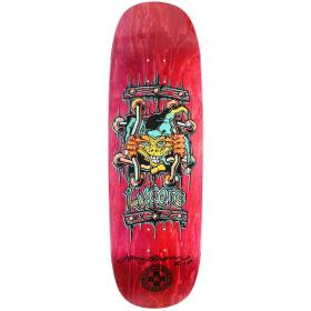 9.5x32.125 Black Label John Lucero X2 Tugboat Shaped Deck - Signed - Red Stain