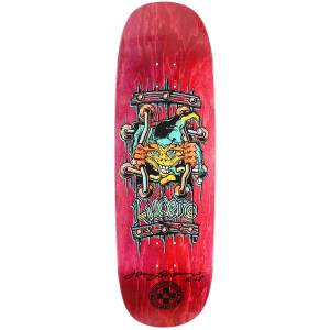 9.5x32.125 Black Label John Lucero X2 Tugboat Shaped Deck - Signed - Red Stain
