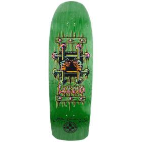10x32.875 Black Label John Lucero OG Bars Cross Shaped Deck - Signed - Green Stain
