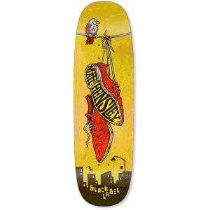 9.5x32.125 Black Label Matt Hensley Wing Tips Tugboat Shaped Deck - Yellow Stain