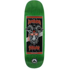 9.5x32.125 Black Label Nick Peterson Burnside Brew Tugboat Shaped Deck - Green Stain