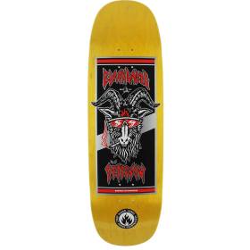 9.5x32.125 Black Label Nick Peterson Burnside Brew Tugboat Shaped Deck - Yellow Stain