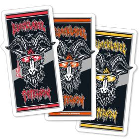 Black Label Nick Peterson Burnside Brew Vinyl Sticker - Yellow 2.75" x 5"