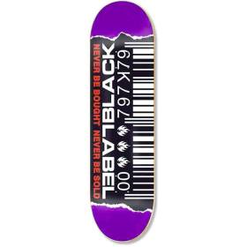 8.5x32.38 Black Label Ripped Barcode Deck - Purple Stain