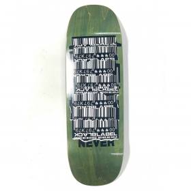 10x32.25 Black Label Shredded Barcode Jumbotron Shaped Deck - Green Stain