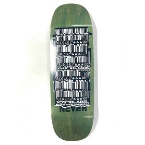 10x32.25 Black Label Shredded Barcode Jumbotron Shaped Deck - Green Stain