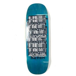 10x32.25 Black Label Shredded Barcode Jumbotron Shaped Deck - Blue Stain