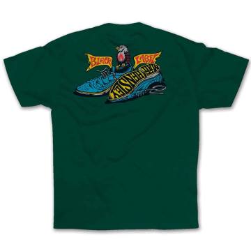 Black Label Skateboards Matt Hensley Wingtips T-Shirt -Forest