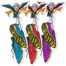 Black Label Matt Hensley Wingtips Vinyl Die-Cut Sticker - 2.75" x 6" Assorted Colors
