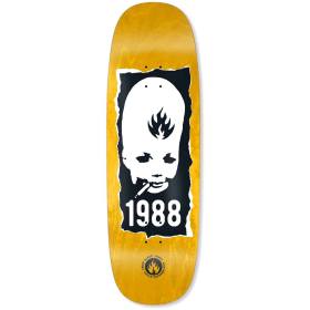 10x32.25 Black Label Thumbhead Torn Jumbotron Shaped 8.25x32.12 Deck - Yellow Stain