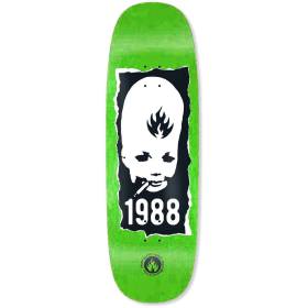 10x32.25 Black Label Thumbhead Torn Jumbotron Shaped Deck - Green Stain