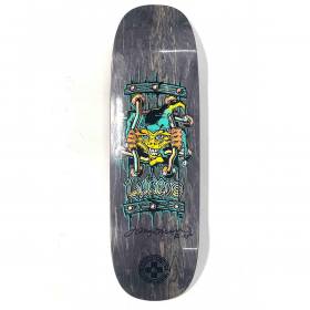 9.5x32.125 Black Label John Lucero X2 Tugboat Shaped Deck - Signed - Black Stain