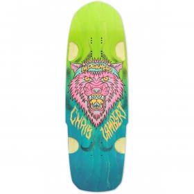 10.125x32.1.12 Blockhead Chris Lambert Wolf Pup Shaped Deck - Blue/Green Fade Stain