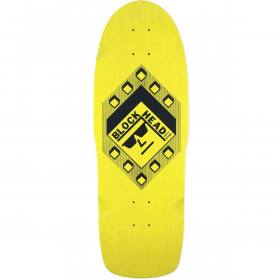 10.25x30.25 Blockhead Cubed 1984 Prototype Re-Issue Deck - Yellow/Black