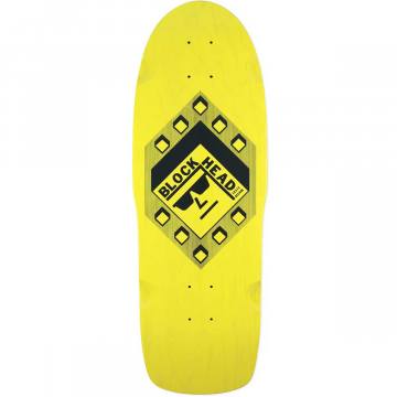 Blockhead Cubed 1984 Prototype Re-Issue Skateboard Deck - Yellow